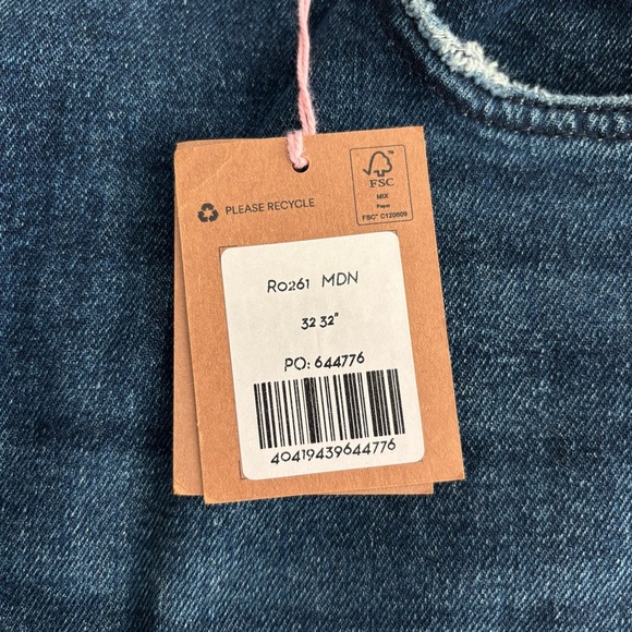 Boden High Rise Classic Slim Jeans Size W32xL32 NEW Blue Tapered Leg Raw Hem - Picture 15 of 16